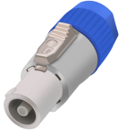Разъём питания выходной 3-контактный папа POWERCON, бело-синий