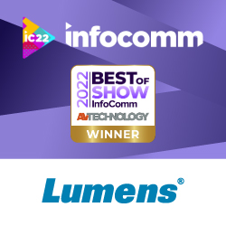 Лучшие на InfoComm 2022! PTZ-камера Lumens VC-R30 и медиапроцессор LC100 удостоены премии Best of Show