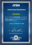  Сертификат авторизованного дистрибьютора Aten 2024