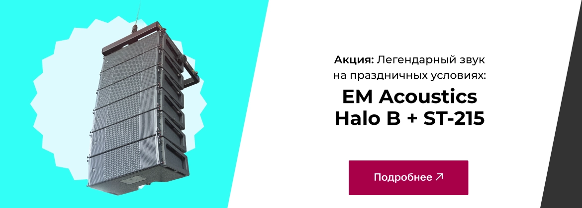 Легендарный звук на праздничных условиях: EM Acoustics Halo B + Martin Audio SX218