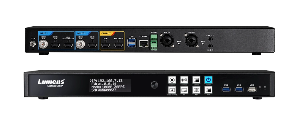 LC100A поддерживает источники HDMI, 3G-SDI, RTSP и USB