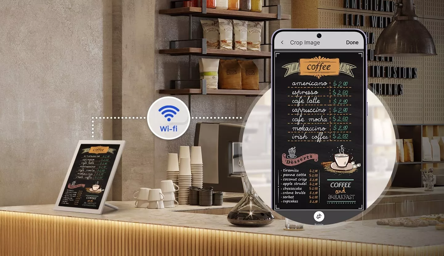 Дисплей Samsung E-paper | Управление контентом с личного устройства Дисплей Samsung E-paper | Управление контентом с личного устройства